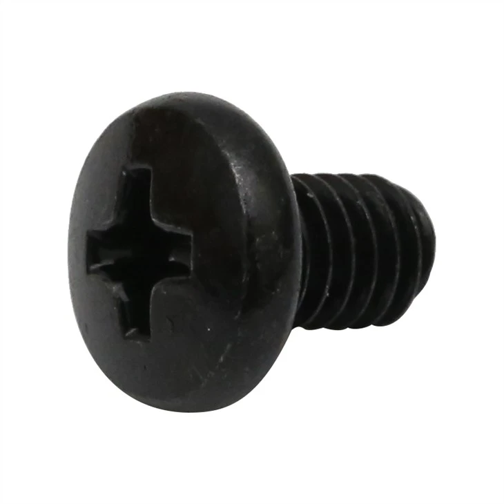 Small phillips black anodized screw